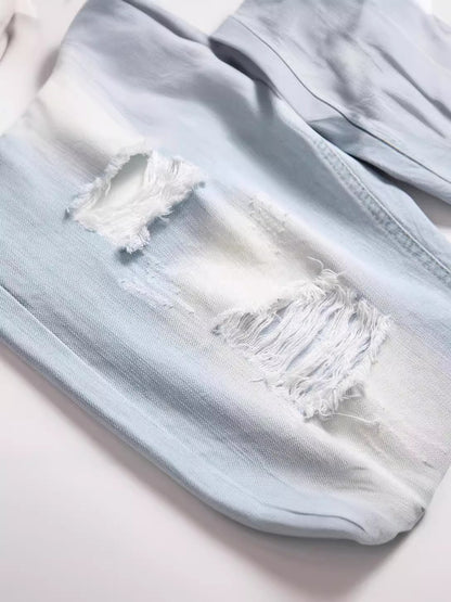 2024 New Summer Shorts Jeans Men Denim Pants Stretch Dark Blue Fashion Design Men's Jeans Slim Straight Male Short Jeans Hombre