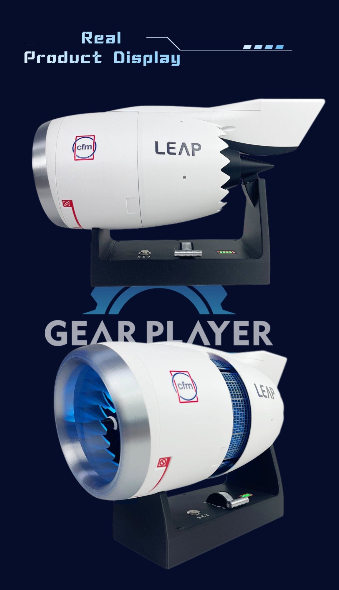 Boeing 747 Turbofan Engine Model Electric Fan Cool Boutique Collection Aircraft Engine Kit for Display and Educational Use