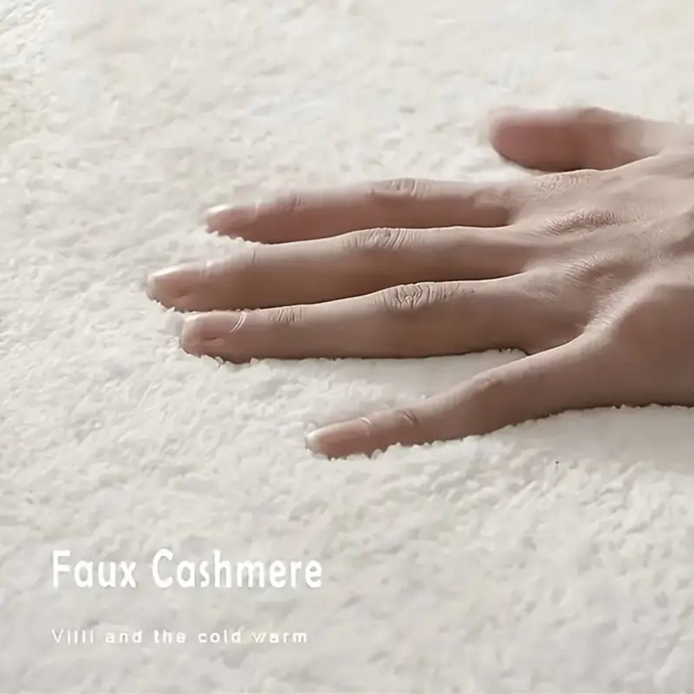 VIKAMA Christmas Imitation Cashmere Rug Soft Non-Slip Bathroom Mat Living Room Bedroom Entrance Doormat Winter Home Decor