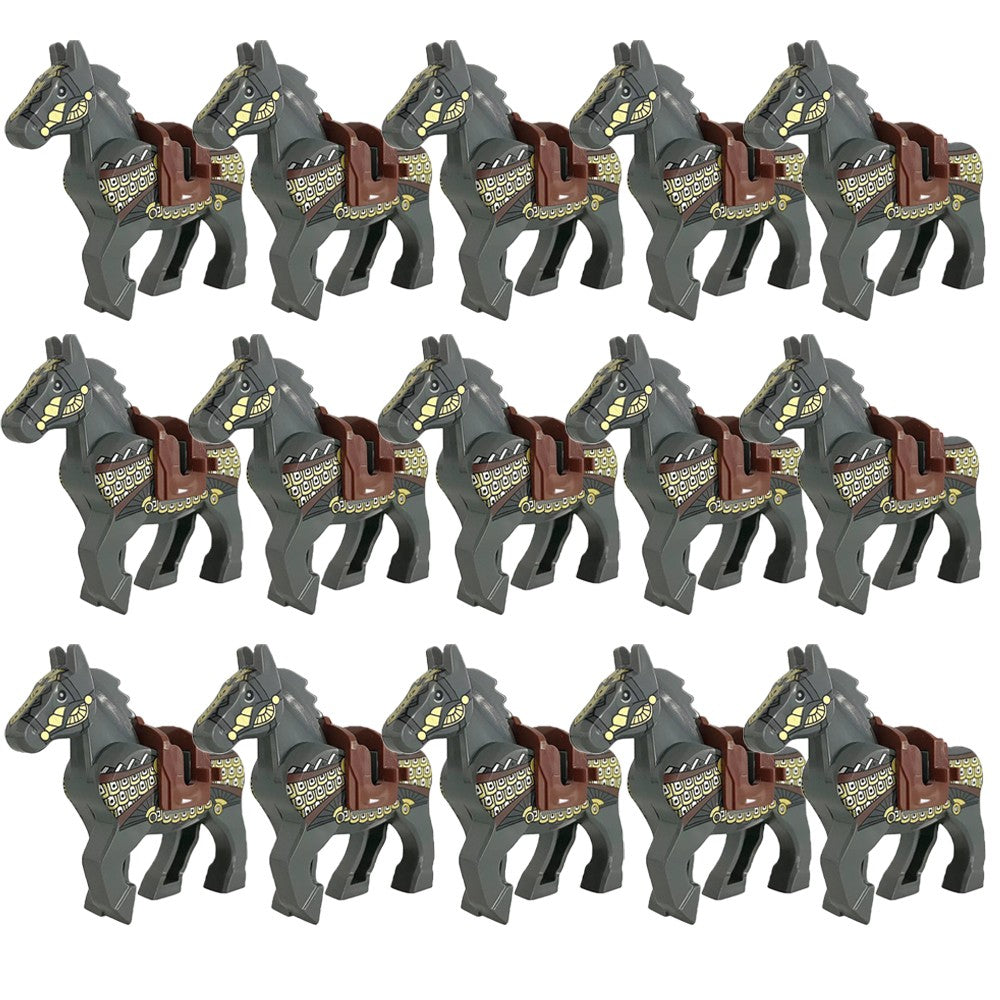 Blocos de Montar Zoológico Medieval Acessórios de Personagens Montarias Animais Cervos Elefantes Camelos Lobos Cavalos de Guerra Tijolos Brinquedos Presentes K080