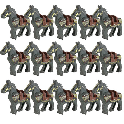 Blocos de Montar Zoológico Medieval Acessórios de Personagens Montarias Animais Cervos Elefantes Camelos Lobos Cavalos de Guerra Tijolos Brinquedos Presentes K080