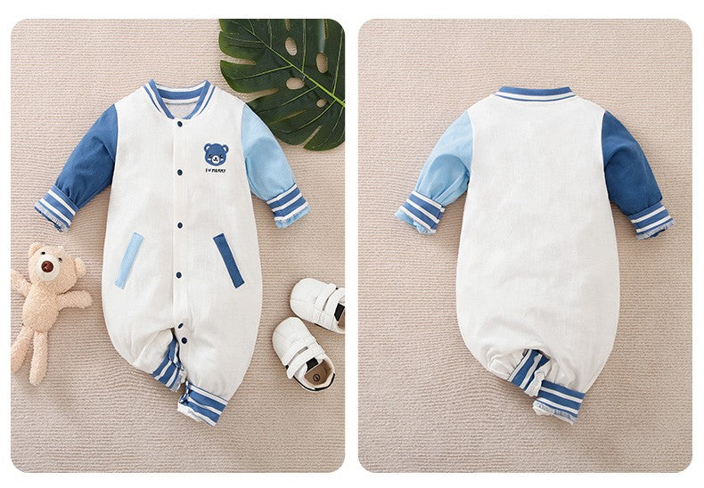 Roupa de Bebê Menino Menina Urso Desenho Animado, Macacão Infantil Traje Romper Macacão 0-18 Meses Manga Comprida Recém-Nascido Moderno