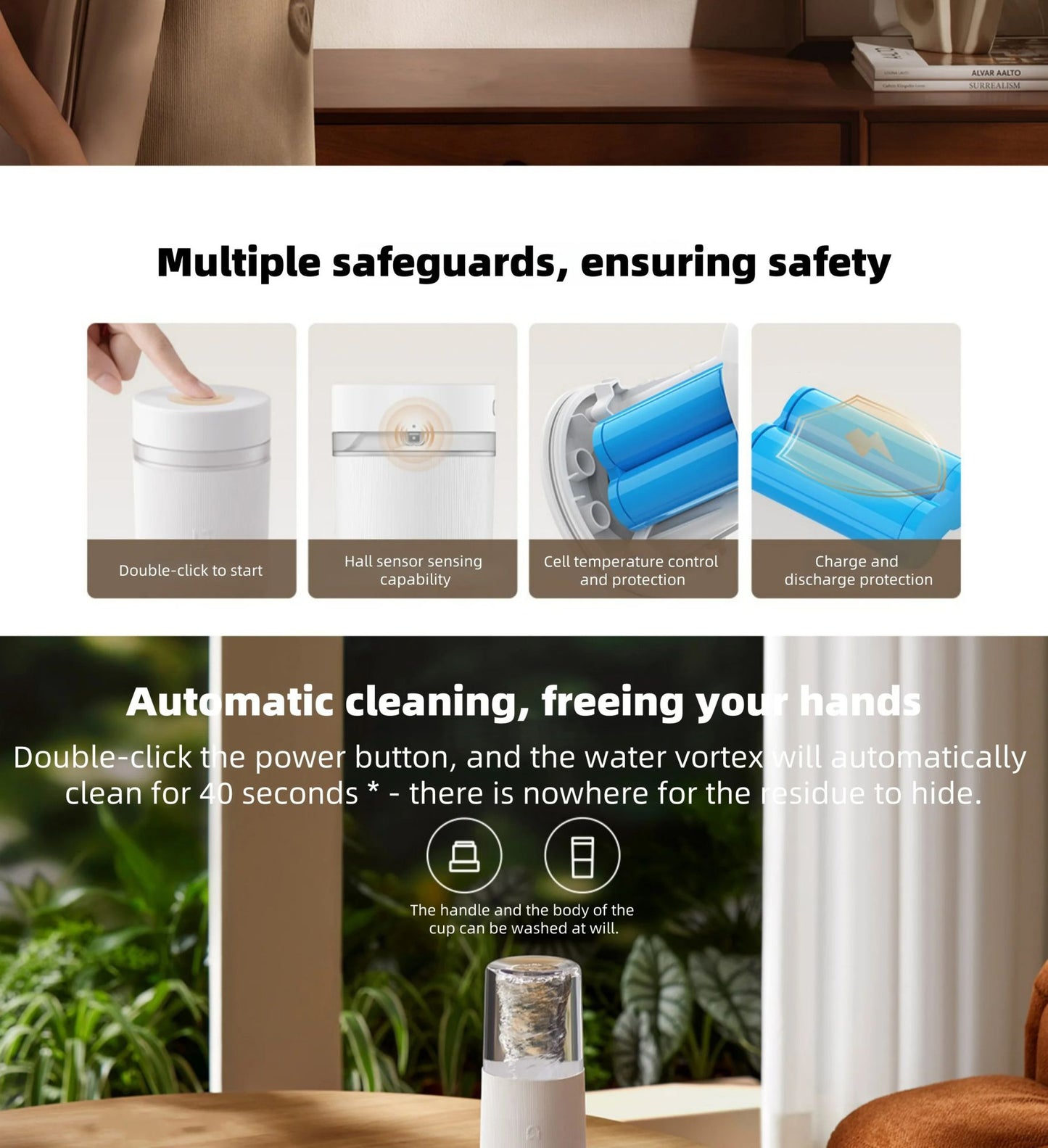 Espremedor Portátil XIAOMI MIJIA Mixer 2 Elétrico Mini Liquidificador Frutas Legumes Gelo Triturado Rápido Processador de Alimentos de Cozinha -CN