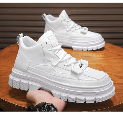 Men's boots four season high-top Joker thick-sole casual boots soft-sole non-slip comfort outdoor boots fashion youth work boots