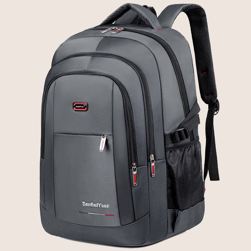 Mochila espaçosa para viagem - alças ajustáveis, fecho de zíper durável, design de cor sólida - perfeita para viagens, negóci