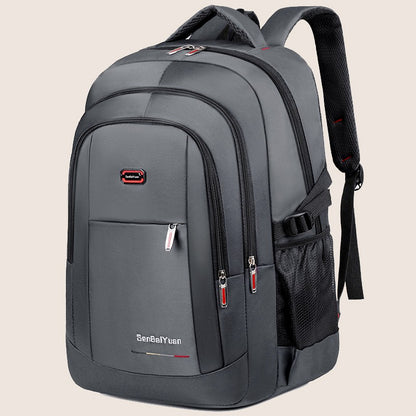 Mochila espaçosa para viagem - alças ajustáveis, fecho de zíper durável, design de cor sólida - perfeita para viagens, negóci