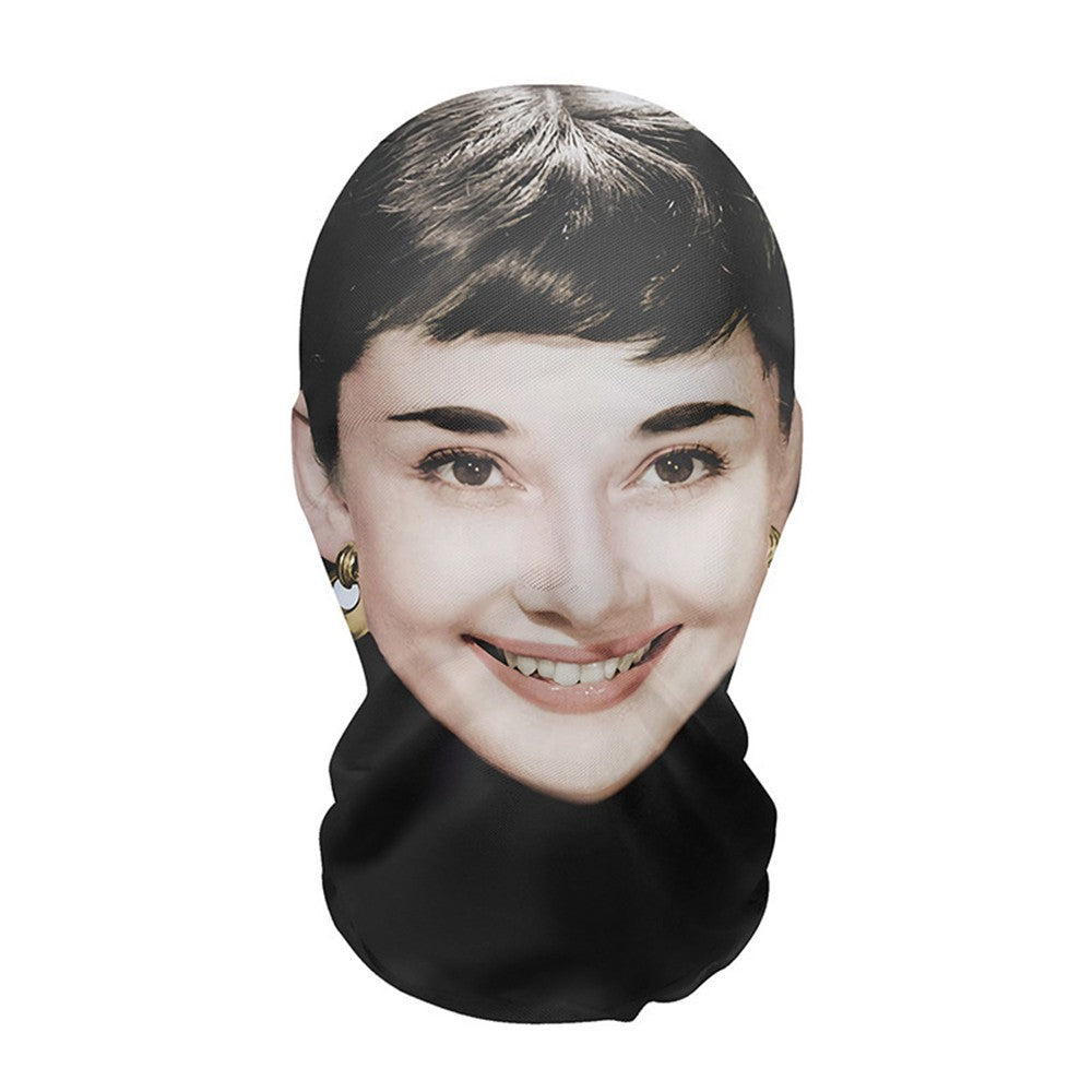 3D Printed Puff Daddy Mask Elastic Mesh Full Face Mask for Men Women Cosplay Headwear HipHop Fashion Balaclava Hood Hat Headgear