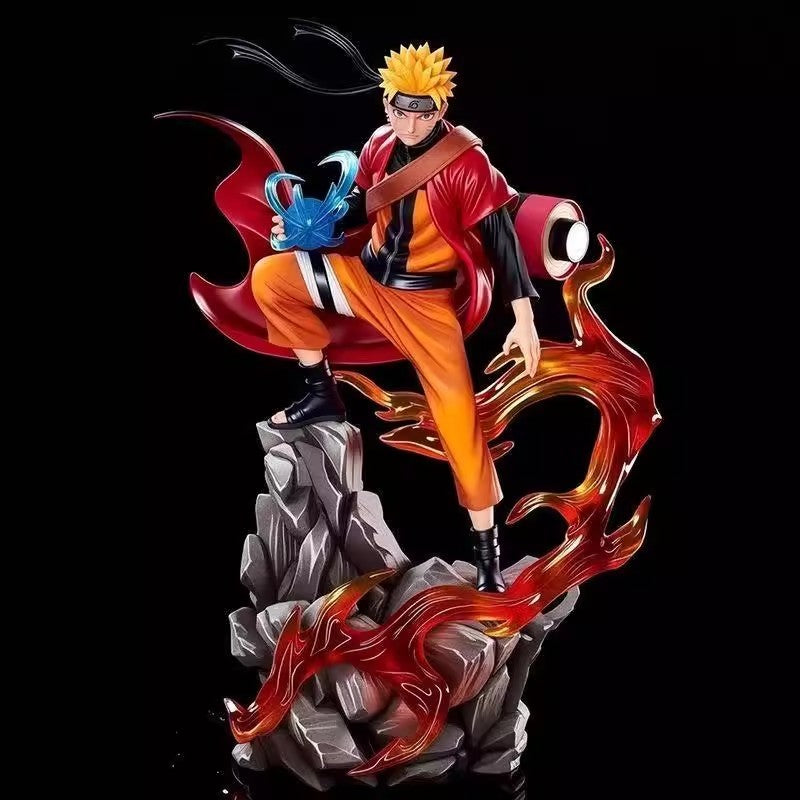 27cm Naruto Anime Figure Uzumaki Naruto Uchiha Sasuke Action Model Pvc Statue Desktop Ornament Collection Toys Gift