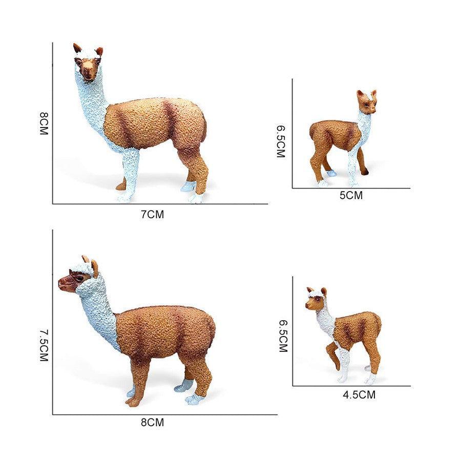 Realistic Farm World Alpaca Animal Model Figures Llama Toy Figurine Zoo Education Collection Home Decor Playset Kids Gifts