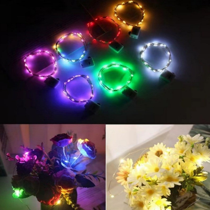 With Battery LED String Lights Copper Silver Wire Garland Light Fairy Lights Party Decoration for Christmas Wedding 1/2/3M