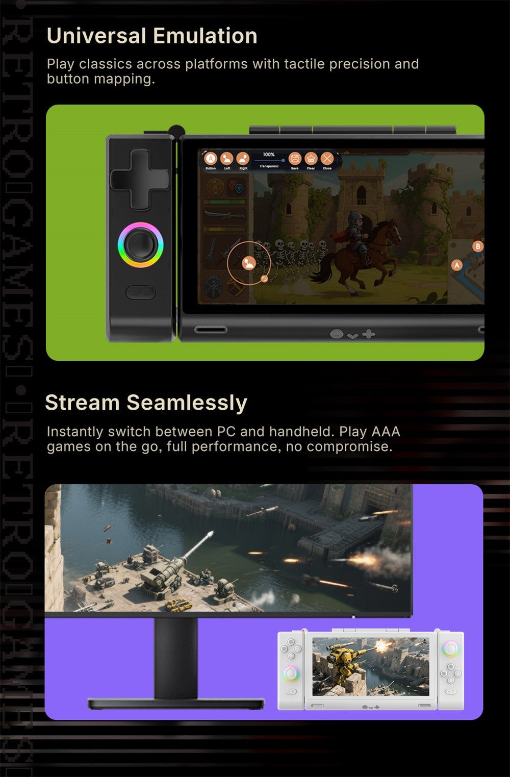 OneXugar SUGAR 1 Foldable Dual OLED Handheld Game Console Android 14 Snapdragon G3 Gen3 16GB 512GB Portable Gaming Handheld