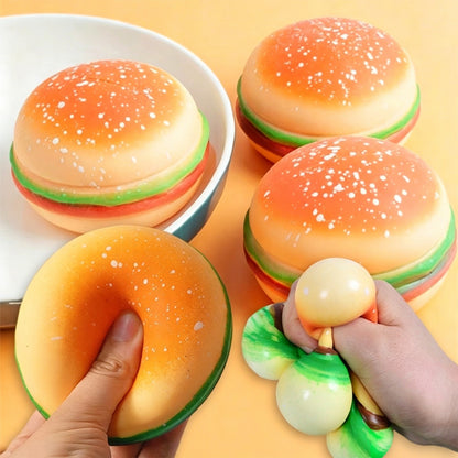1/2/3Pcs Squishy Hamburger Stress Ball Autism Sensory Toy Stress & Anxiety Relief Toys Pinch Decompression Toy Party Gifts