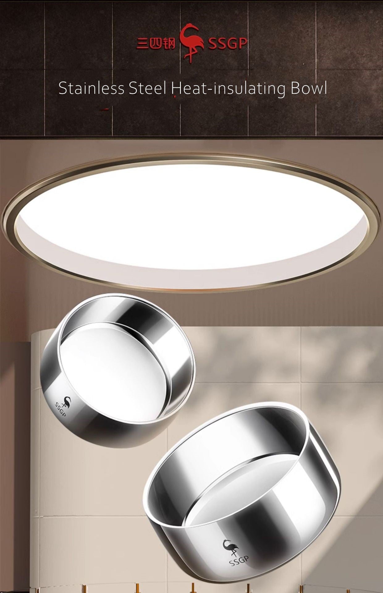 LFGB Certificate 316L Stainless Steel Bowl Heat Insulating Warm Keeping 380ml 526ml Food Container Safe Baby Children Dinnerware