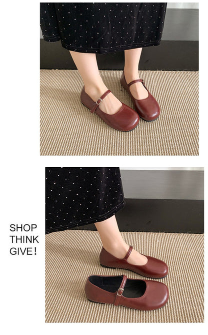 2025 New Elegant Comfortable and Versatile Woman Round Toe Lady Barefoot Flats Elegant Soft Sole Ballerina Party Mary Jane Shoes