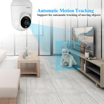 Fuers 4K 8MP IP Camera Tuya Smart Home Indoor WiFi Wireless Surveillance Camera Automatic Tracking CCTV Security Baby Monitor