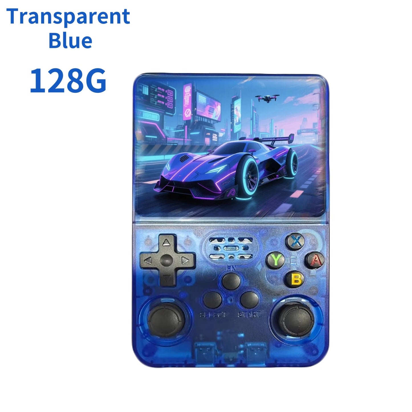 Console de Videogame Portátil Retrô R36S Sistema ARKOS Tela IPS de 3,5 Polegadas Clássico Player de Vídeo Portátil de Bolso Presente de 128G com Jogos