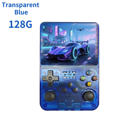 Console de Videogame Portátil Retrô R36S Sistema ARKOS Tela IPS de 3,5 Polegadas Clássico Player de Vídeo Portátil de Bolso Presente de 128G com Jogos