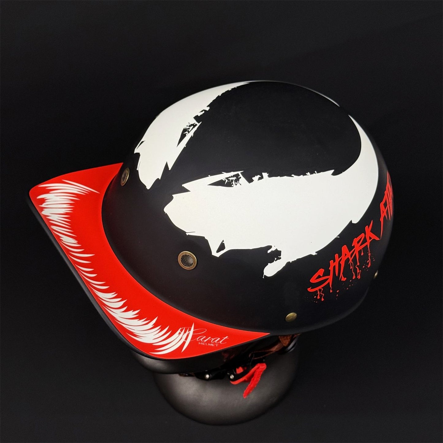 Capacete Aberto para Moto Unissex Adulto Aprovado pelo DOT Modelo "Meia Concha" para Moto ou Scooter