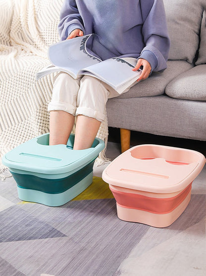 Balde de massagem para os pés dobrável, balde para imersão, bacia dobrável para spa de pés, banheira doméstica de sauna, banheira para pedicure