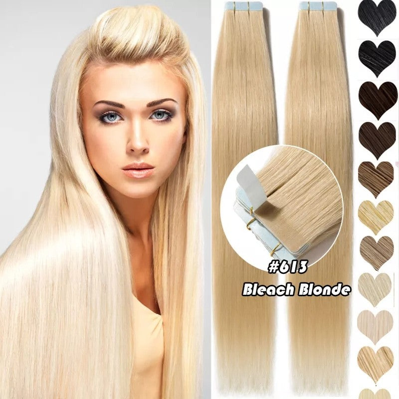 HAIRTIME Invisible Tape in Human Hair Extensions 613 Hair Seamless Human Hair Tape In Extension Human Hair