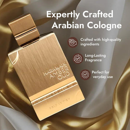Perfume Árabe 60ml Original Al Haramain Amber Oud Gold Edition de Alta Qualidade para Mulheres Nobres com Feromônios que Atraem Homens