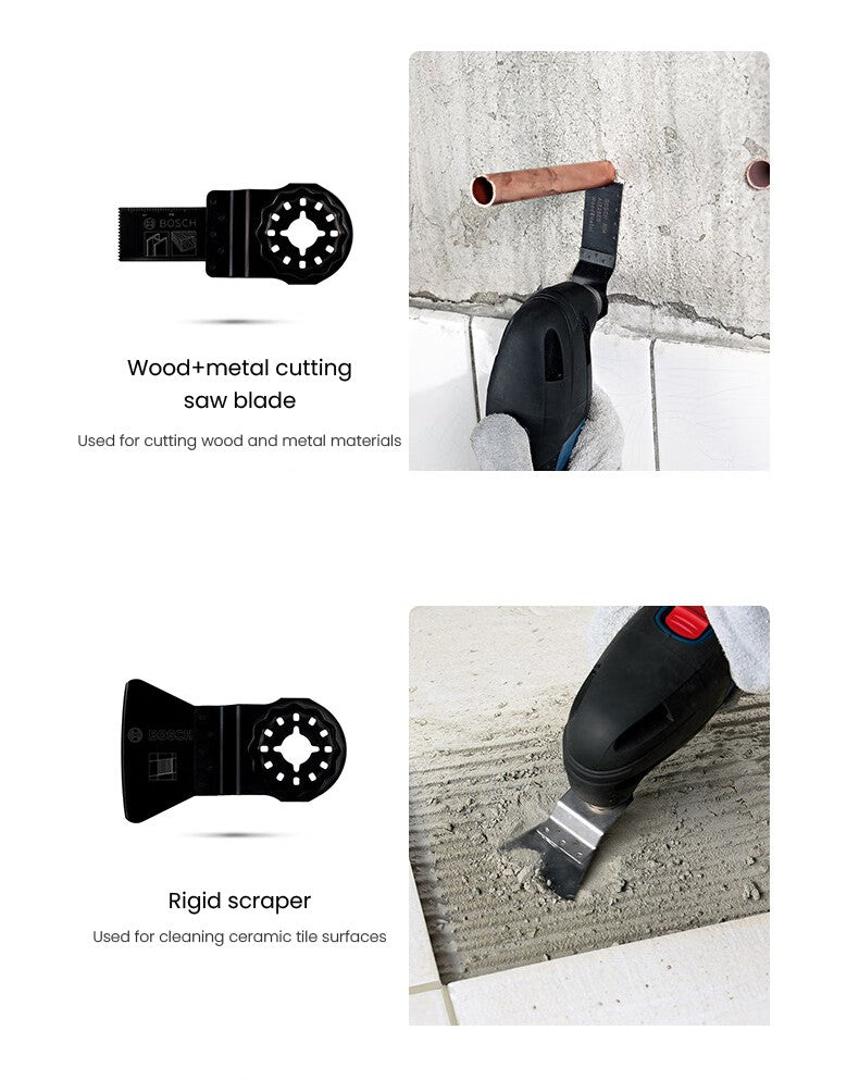 Lâmina de serra oscilante Bosch Starlock, conjunto de acessórios de lâminas de ferramentas multiuso oscilantes para ferramentas elétricas renovadoras da série Bosch Gop
