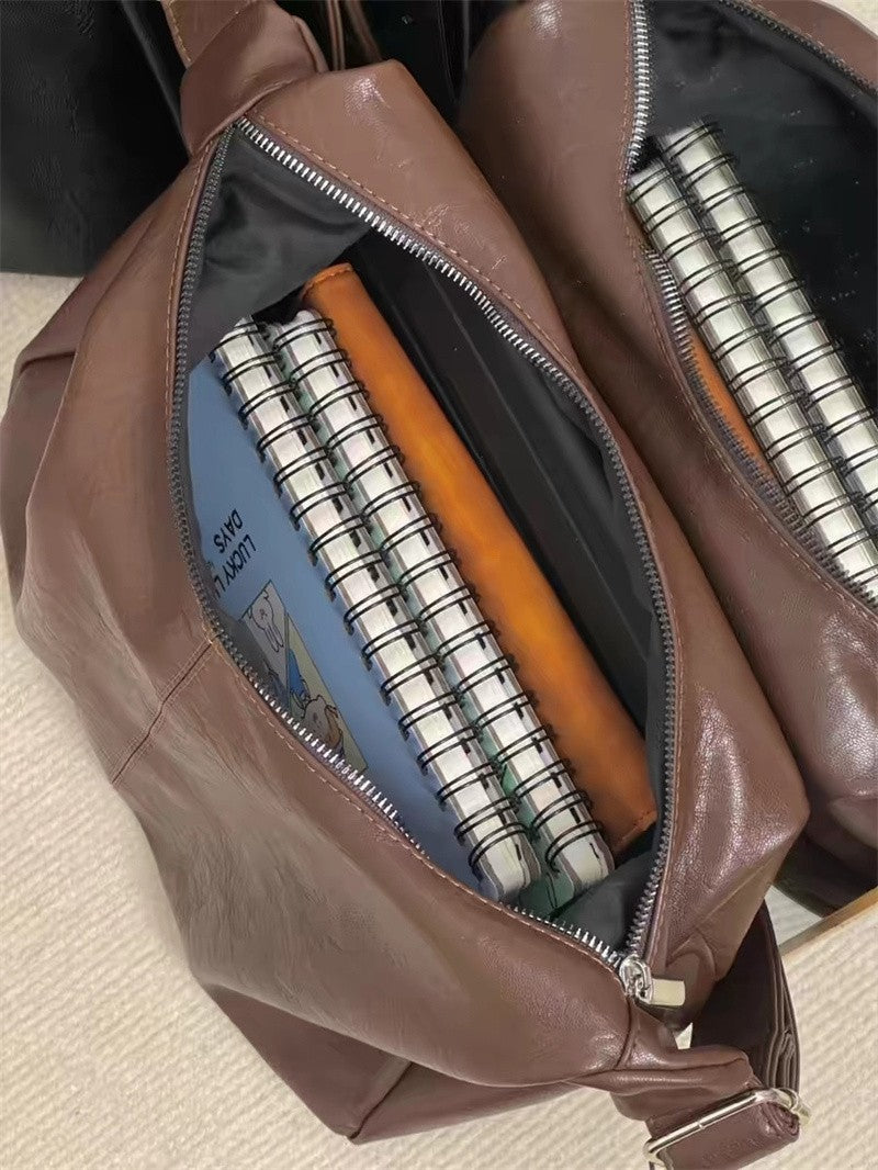 Fashion Soft PU Leather Tote Bags for Women Trend Female Simple Large High Capacity Shoulder Women Handbags Messenger Bags