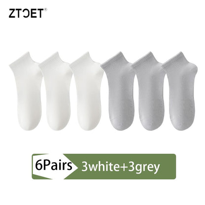 6Pairs Men Socks Combed Cotton Mesh Breathable Odor proof and antibacterial Spring Summer for Male sock New High Quality Man