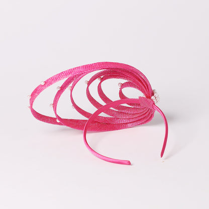 Fascinator Azul Royal com Pérolas Falsas - Elegante Toucado de Casamento, Chapéus Derby para Mulheres, Eventos de Coquetel, Chá e Igreja