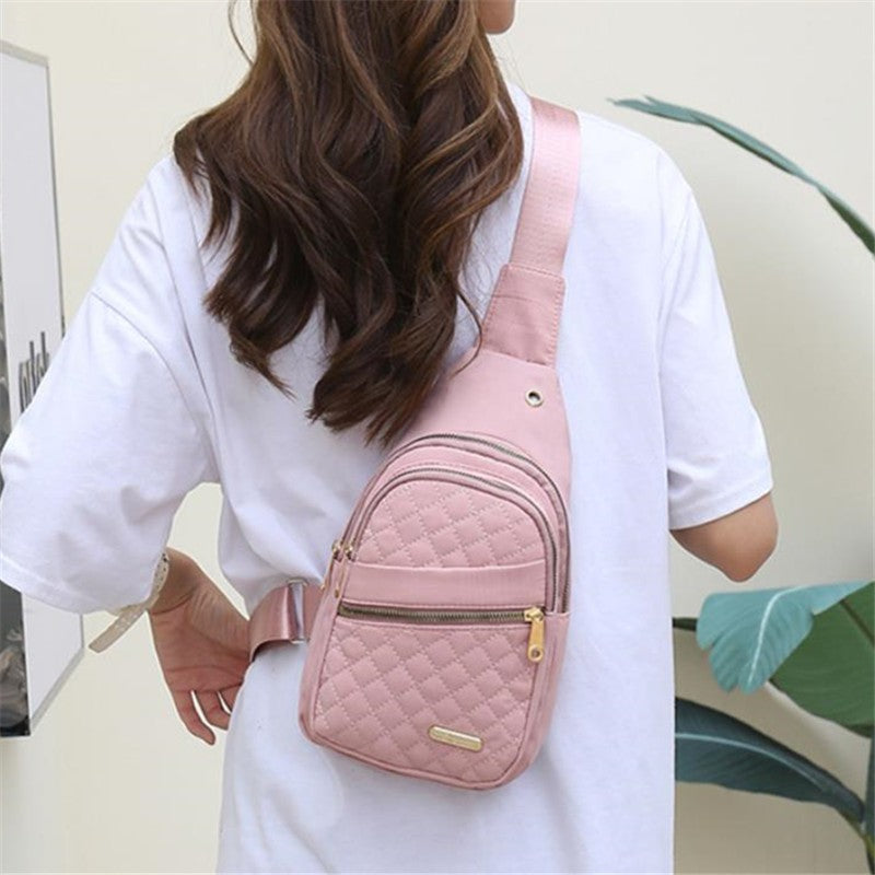 Lightweight & Comfortable Quilted Crossbody Chest Bag, Perfect for Daily Use, Casual Outings & Travel Women Sling Shoulder Purse