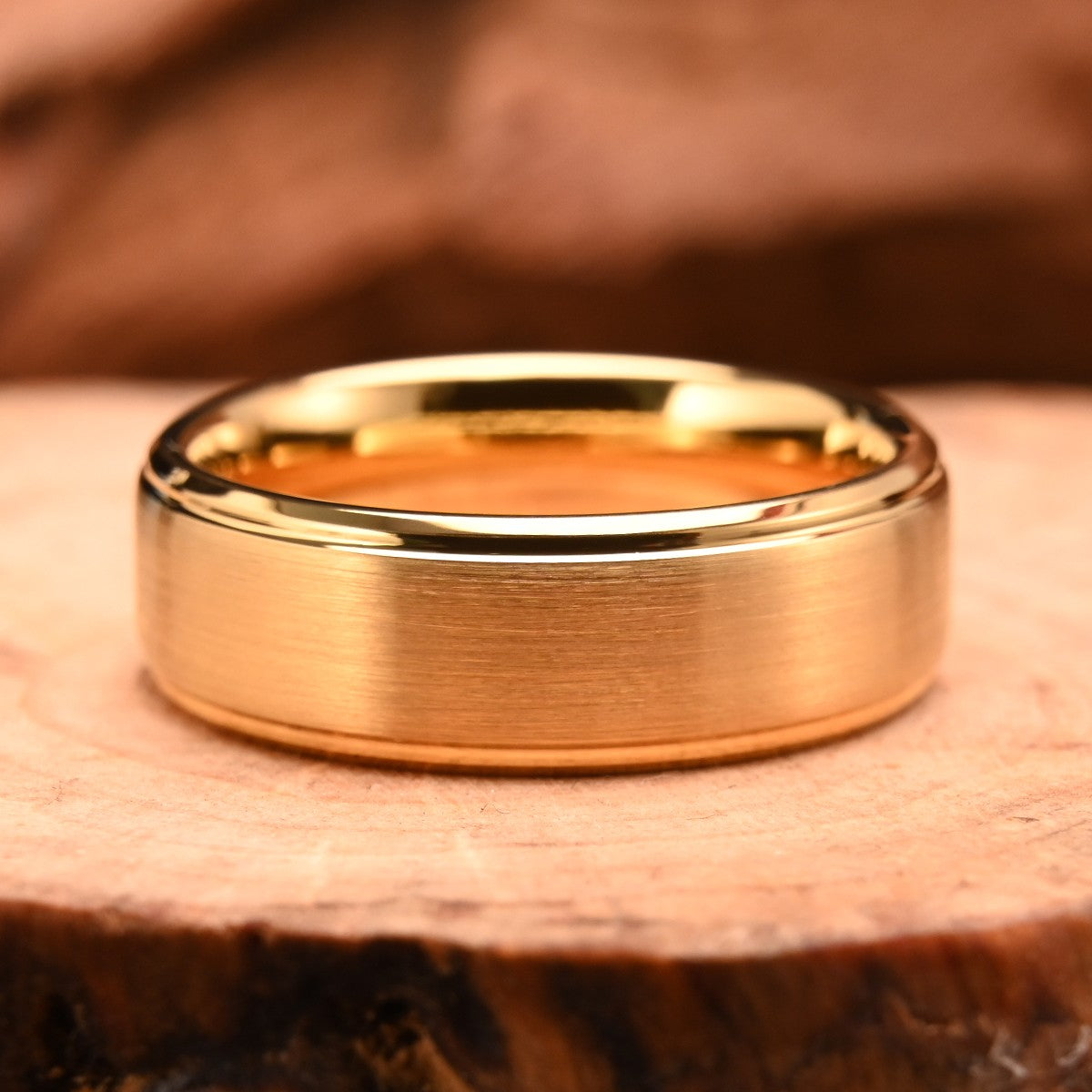 Aliança de tungstênio ouro 8MM/6MM masculina anéis de casamento anillos bague homme pareja de joias da moda alianças de noivado para casais presentes