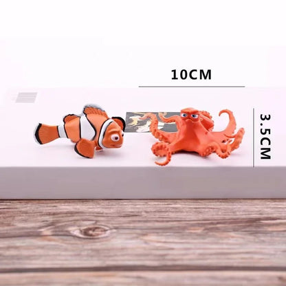 6 unidades/conjunto Disney Procurando Nemo Dory Peixe-Palhaço PVC Bonecos de Ação Brinquedos Modelo Estatueta Coleção de Bonecas Enfeite Bonecas Presentes de Natal para Crianças