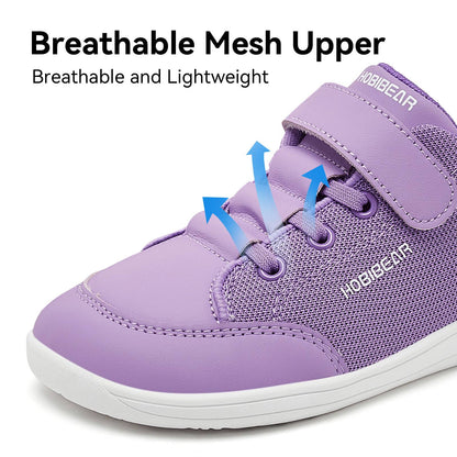 HOBIBEAR Mesh Barefoot Shoes Boys Girls Wide Toe Sneaker Zero Drop Walking Shoes(Toddler Little Big Kid)