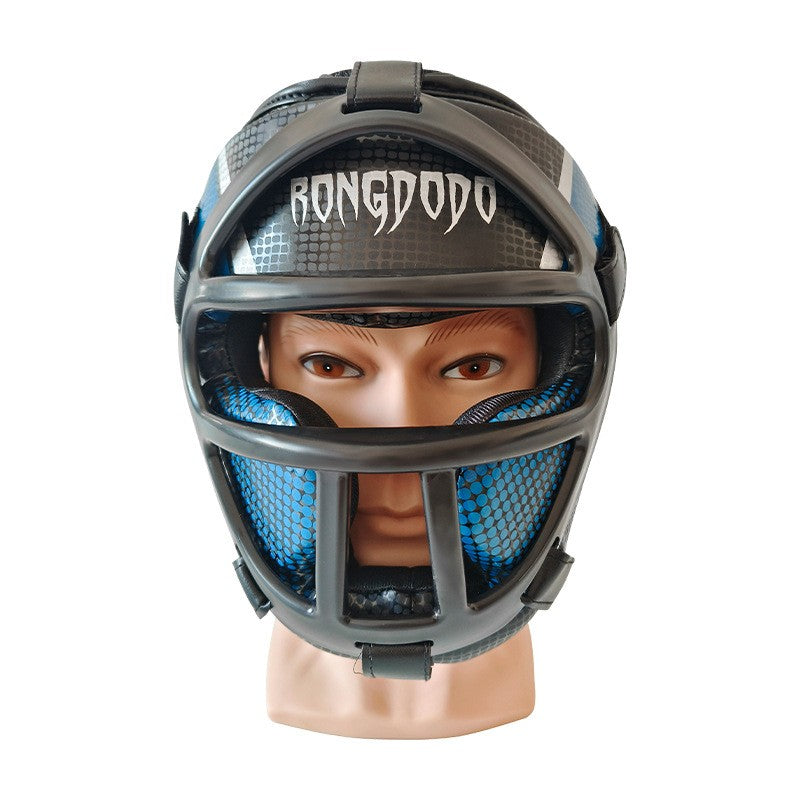 Capacete Sanda Máscara Facial Removível Proteção Espessa Capacete de Taekwondo para Adultos e Crianças Protetor de Cabeça de Boxe Equipamento de Proteção para Artes Marciais