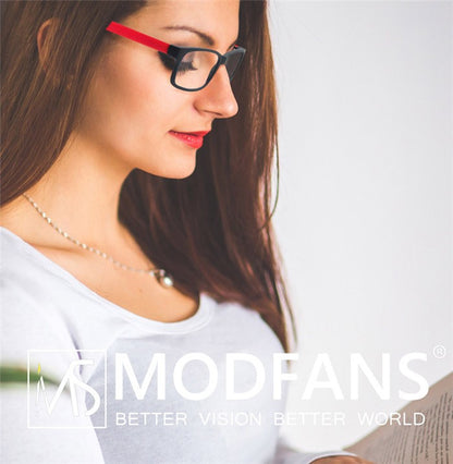 MODFANS Óculos de Leitura Masculino Feminino Retangular Clássico Leitores Eeyeglasses Armação Flexível Dobradiça de Mola com Dioptria +1.0 a +4.0