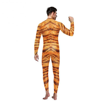 Halloween Animal Jumpsuit Snake Cosplay Costume Tiger Bodysuit Spandex Jumpsuit Party Carnival Stage Performance Dress Up