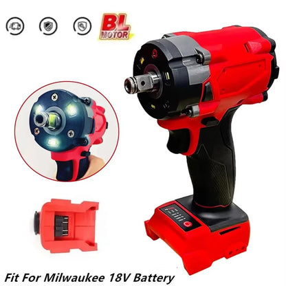 Chave de Impacto Brushless Impac 1/2" Parafusadeira sem Fio 4 Marchas Ferramentas Elétricas 500N.m Parafusadeira Elétrica para Bateria Milwaukee 18V