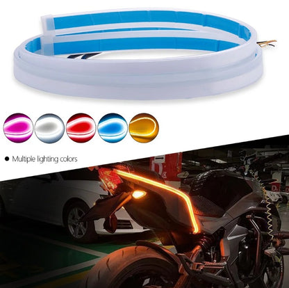 Kit Luz de Atmosfera para Moto com 2 Peças LED RGB, Controle via APP, Fita Neon Flexível e Impermeável para Carro, Moto, Lâmpada Decorativa 12V