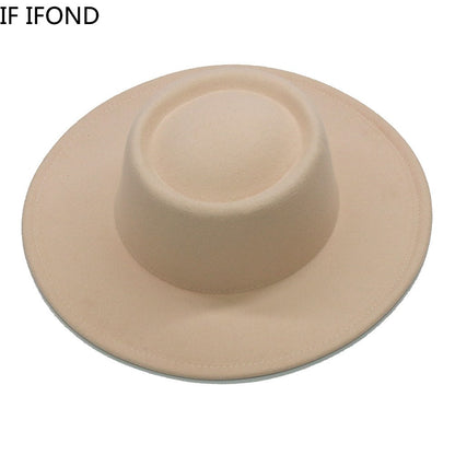 Chapéus Fedora Masculino Feminino Aba Larga 8.5CM Lã Feltro Chapéus Jazz Estilo Britânico 2023 Chapéu Panamá Formal Social