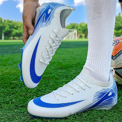 New Men Football Boots FG Training Shoes Soccer Shoes Non-Slip Soccer Cleats Long Spikes Ultralight Outdoor Drop Shipping