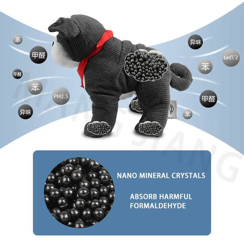 Car Interior Bulldog Car Seat Creative Living Room Ornament PP Cotton Fresh Air Cartoon Funny Toy Home Decoration Accessories