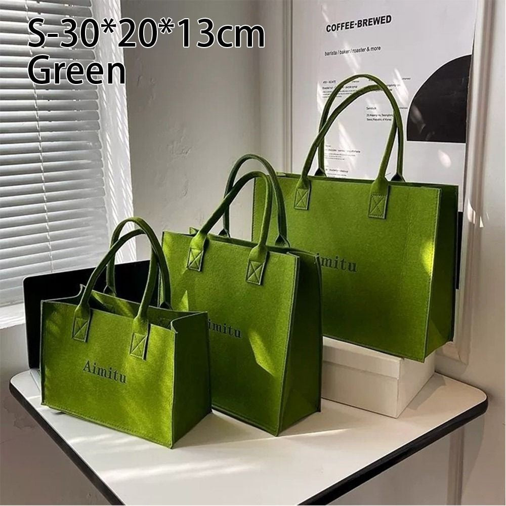 Fashion S/M/L Women Felt Shoulder Bag Simple Solid Color Messenger Bag Handbag Large Capacity Travel Casual Crossbody Bags