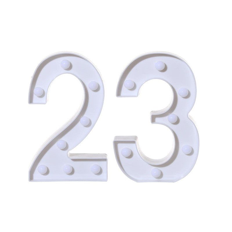 2Pcs Number 16 18 21 30 Led Light String Happy Birthday Party Decoration Wedding Anniversary Adult Birthday Party Gift Light Led