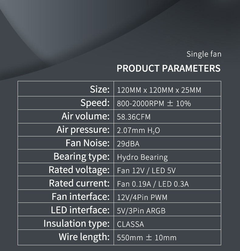 TEUCER DL-2 ARGB PC Fan 3-in-1 Case Fan Compatible with 240 360 Water Cooling Radiator Wireless Cooling Fan Kit