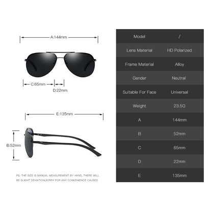 New Polarized Men Sunglasses Classic Driving Sun Glasses Metal Frame Mirror Lens Sunglasses Men/Women