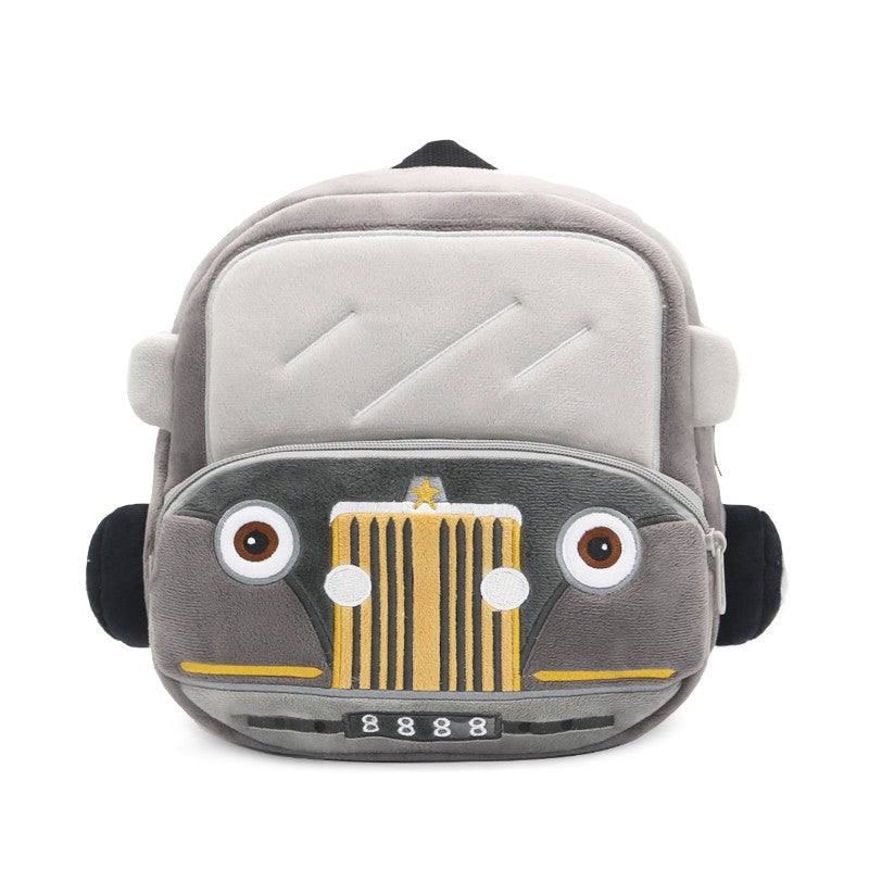 Mochila de carro estéreo de desenho animado para meninos e meninas de 2 a 4 anos, mochila escolar de jardim de infância, mochila de pelúcia infantil