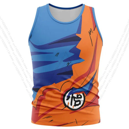 Goku Kame Kai Dragon Ball Anime Tank Top Men's Cosplay Print Gym T-shirt Exercise Casual Breathable Sports Kid Basketball Vest