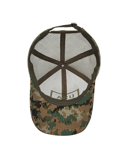 American Flag Camouflage Sticker Embroidered Baseball Cap Net Hat Men Outdoor Velcro Cap