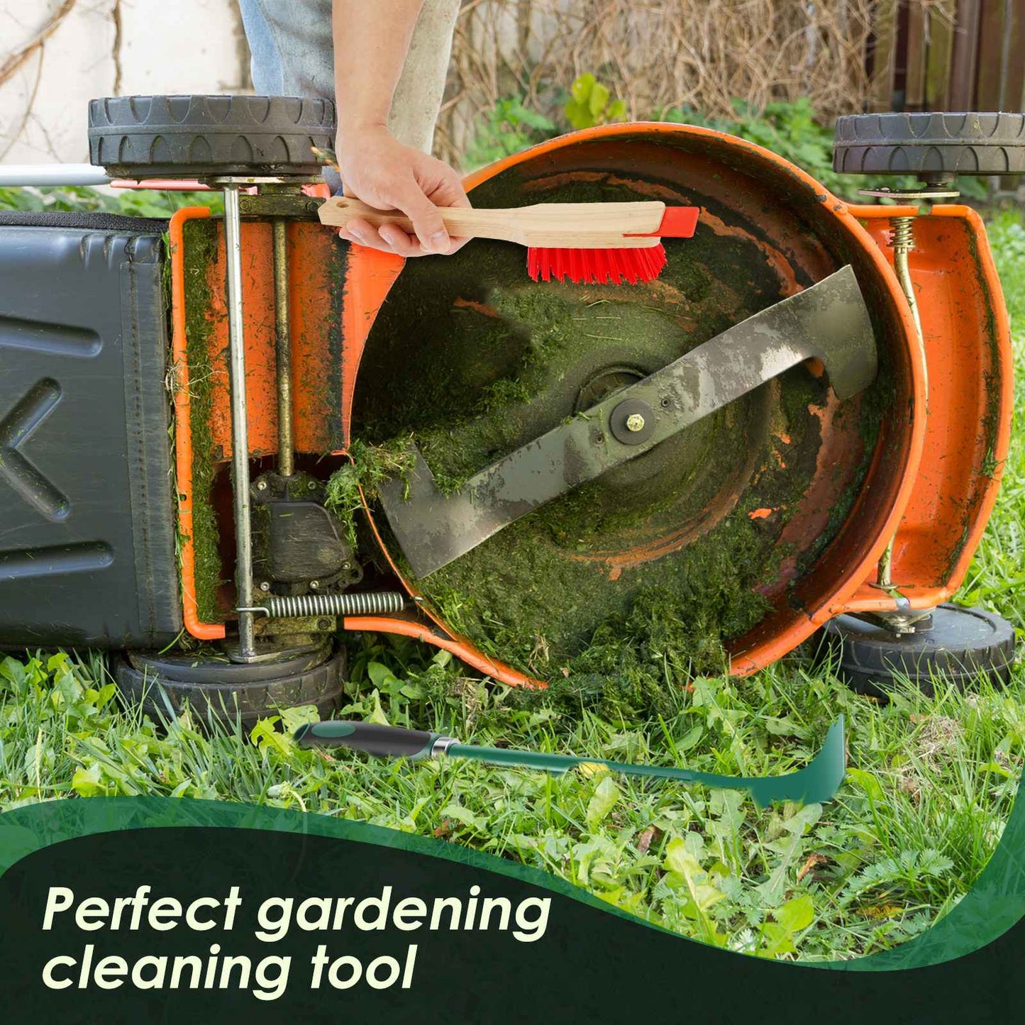 Lawn Mower Cleaning Tools Deck Scraper Garden Lawn Mower Blade Cleaner