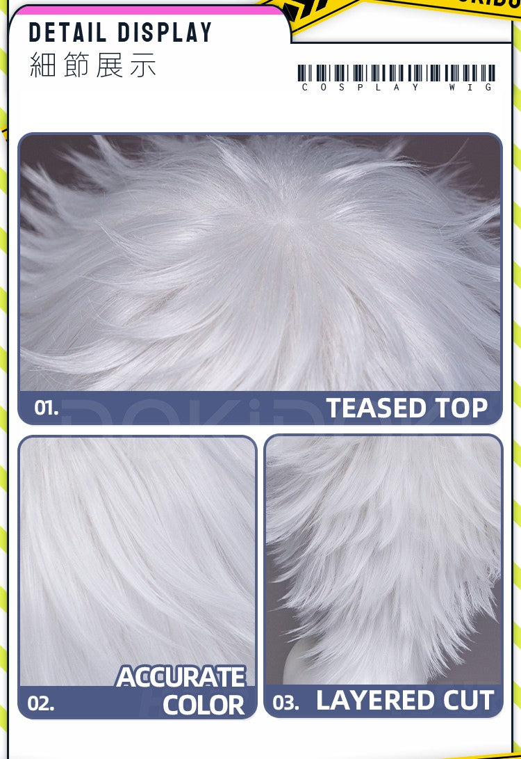 ?Ready For Ship?Qifrey Cosplay Wig Anime Witch Hat Atelier DokiDoki Men White Hair Qifrey Cosplay HalloweenHair Free Wig Cap